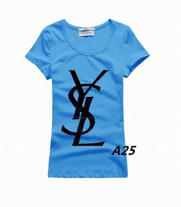 YSL short round collar T woman S-XL-231